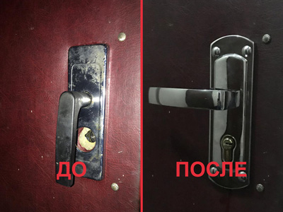 Пример врезки нового замка входной двери